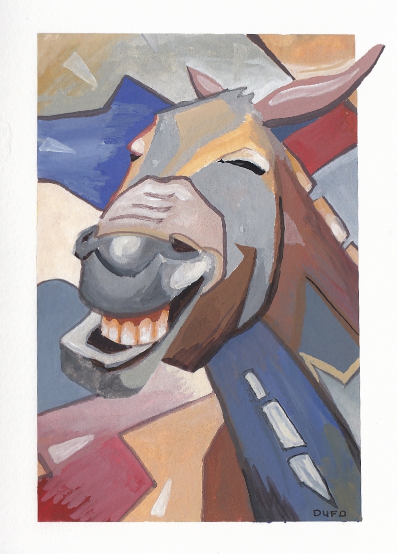Exploration #4, The laughing donkey - DUFO's artwork