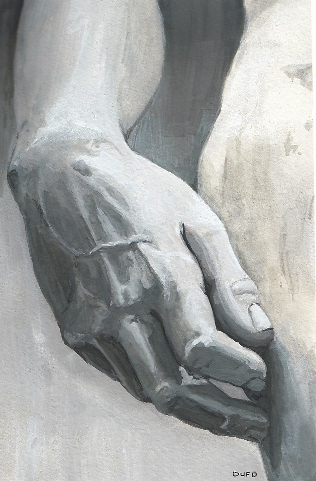 Exploration #9, La main de David (Michelangelo) - Oeuvre de DUFO